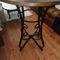  Large Black Wrought Iron French Bistro Table