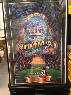 Super Bowl XXVIII Framed Poster Atlanta Georgia Dome