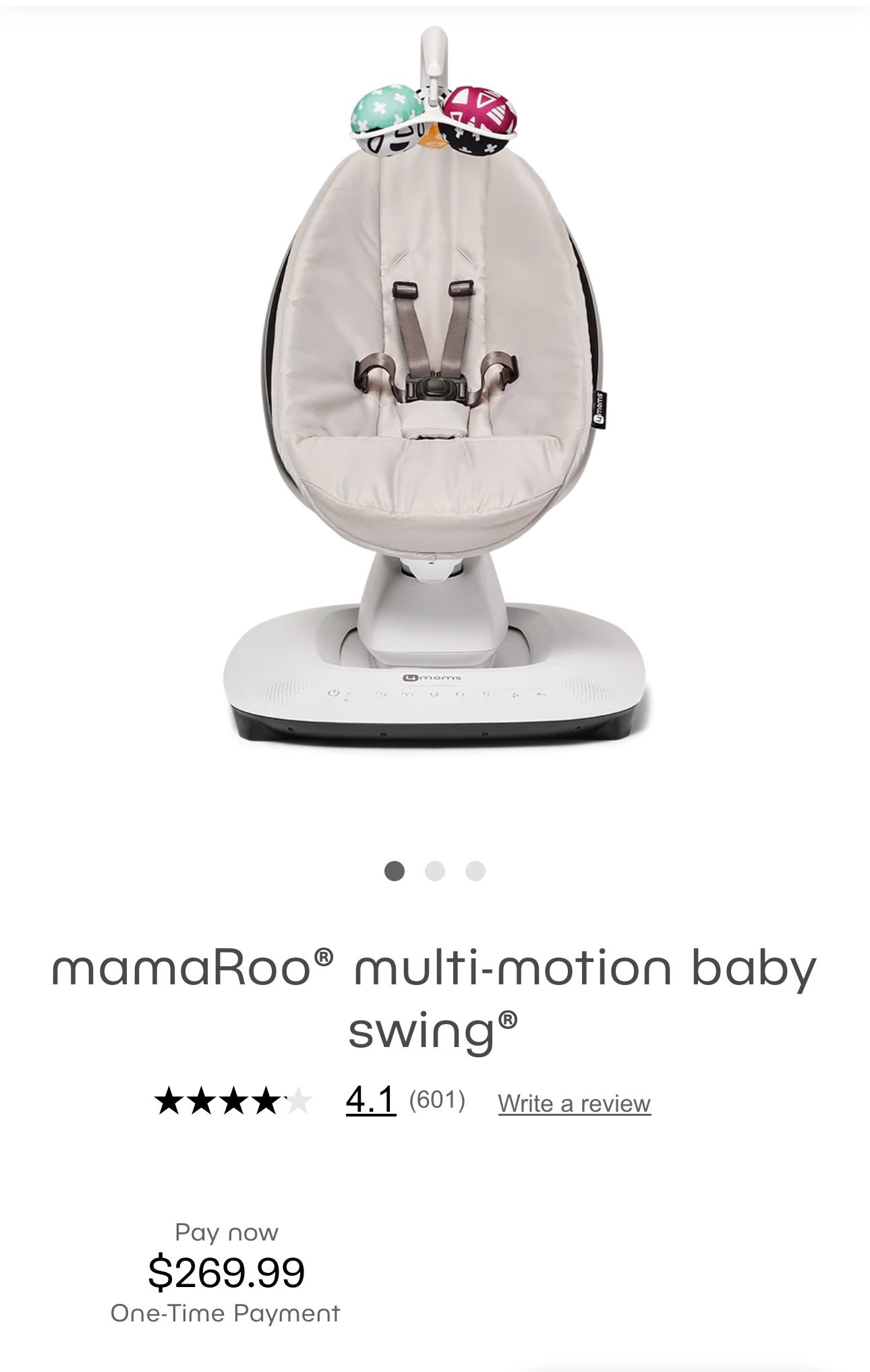 mamaRoo® multi-motion baby swing®