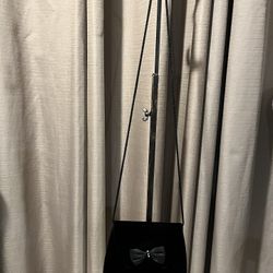 Vintage Black Velvet Shoulder Strap Evening Bag