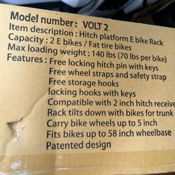 Hyperax Volt 2 Ebike Bike Rack 
