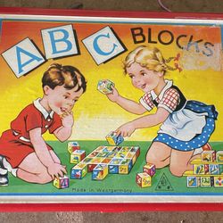 Vintage Child’s Block puzzle set made in West Germany