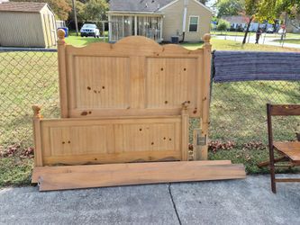 Queen size bed frame. Solid wood.
