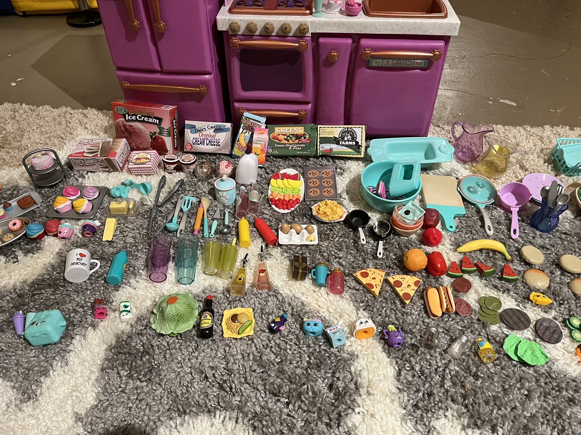 American Doll Kitchen Set, Table, And Accessories