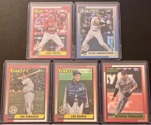 2025 Topps Update Series 1990 Topps Baseball Pink Foil Cards (Lot of 5)