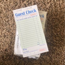 Brand New Guest Check Server Book Note Pads 