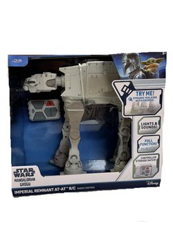 Star Wars IMPERIAL REMNANT AT-AT WALKER Jada R/C Mandalorian Grogu NEW!