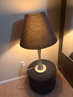 Silver lamp desk end table