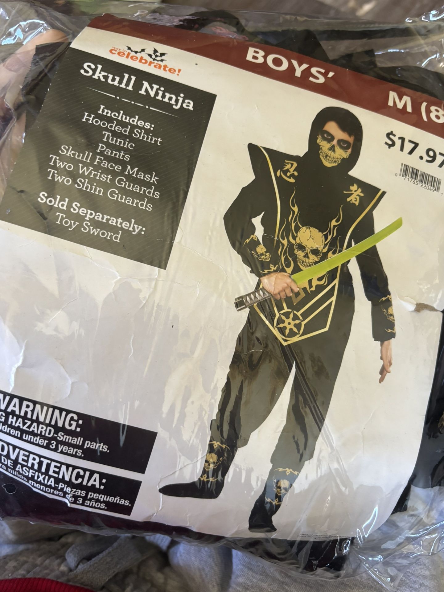 Halloween Costume Skull Ninja 