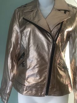 $48 New I.N.C Sz XS Rose Gold Leather Jacket