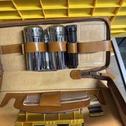 Mens grooming kit / leather case 