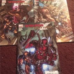 Lot of 3 Weapon X First Class Comic Books