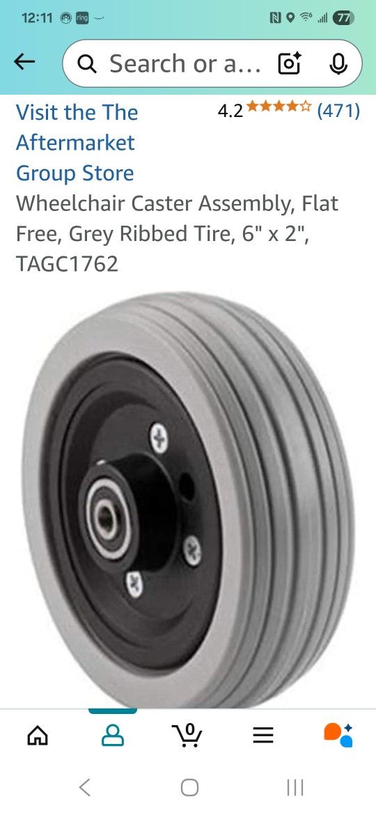 Pride Jazzy 6"x2" Caster New
