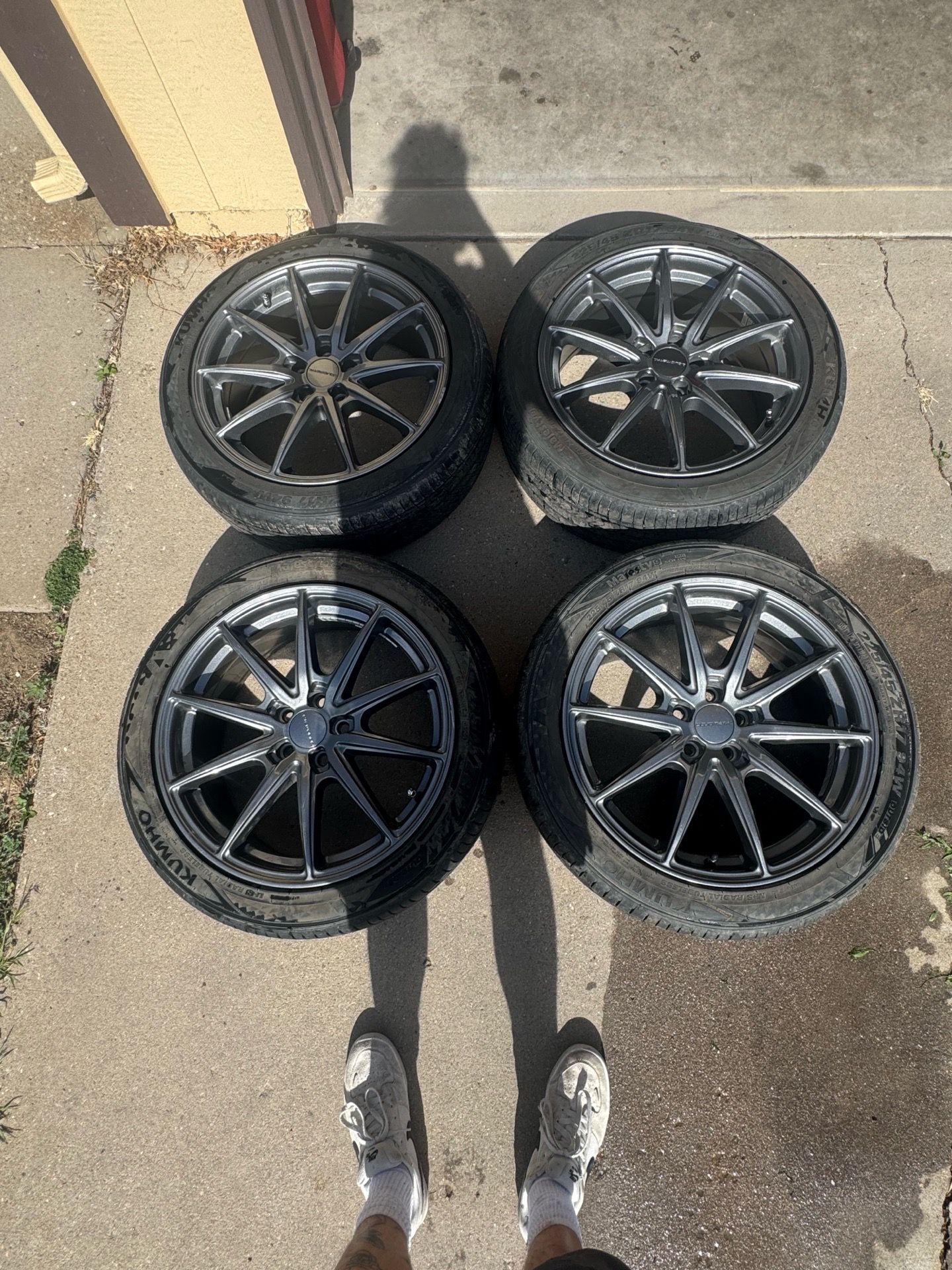 17 x 7.5 Liquidmetal rims plus tires 5x100