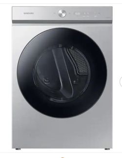 Samsung Bespoke 7.6 cu. ft. Ultra-Capacity Vented Smart Electric Dryer in Silver Steel with Super Speed Dry and AI Smart Dial