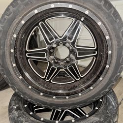 20x10 Xtreme Mudder Wheels x4 - 5 Lug Universal, ET-18, Nice Lip