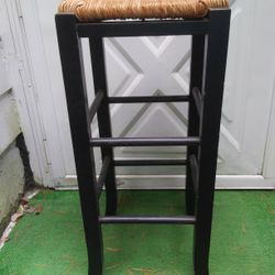 Black Wooden Bar Stool