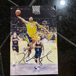 Kobe Bryant #8 Autographed Picture 