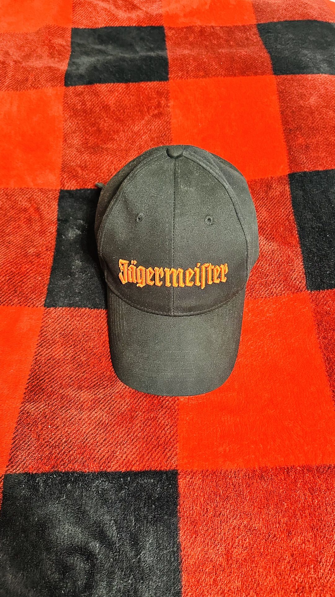 Jägermeister Hat Cap Black Adult Adjustable Strap Embroidered Logo