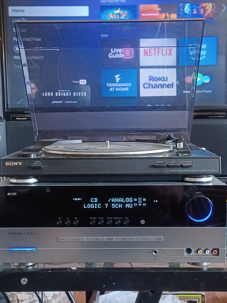 SONY PHONO AND HARMAN KARDON AVR-147 HOME THEATER RECEIVER WITH HDMI PORTS NO REMOTE $300 FINAL PRICE