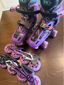 Roller Skates and Inline Skates convertible adjustable