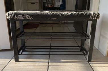 Padded Bench With Storage Underneath