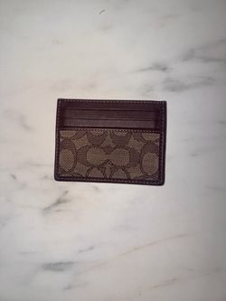 Coach Signature Card Holder Wallet