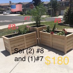 Wood Planter Box Garden Raised Herb Pots 