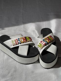 Moschino Platform Slide Sandals