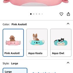 Pink  Axoloti Dog Bed 