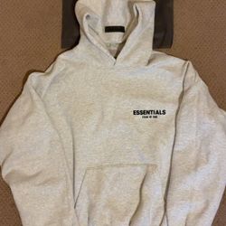 Grey Fear of God Essentials Hoodie