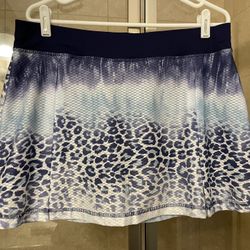 Sofibella XL Navy Blue Leopard Print Skort