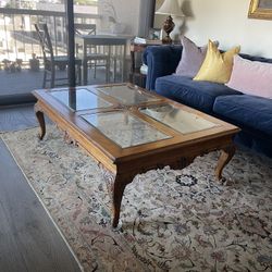 Antique Glass Coffee Table