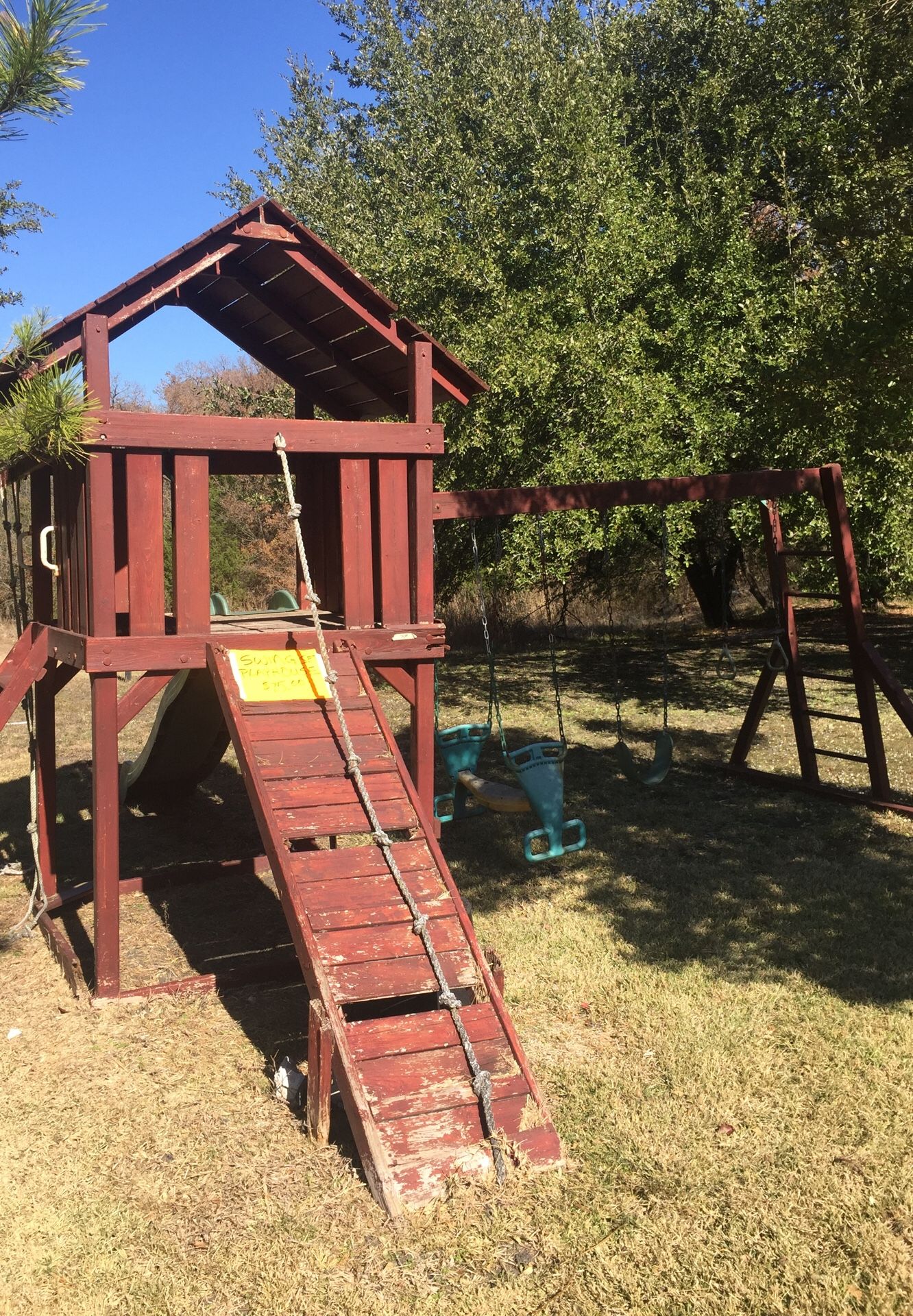 Swing Set Playhouse