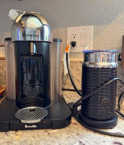 Nespresso  Vertuo Chrome with milk frother