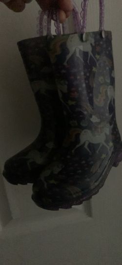 Girls rain boots with lights