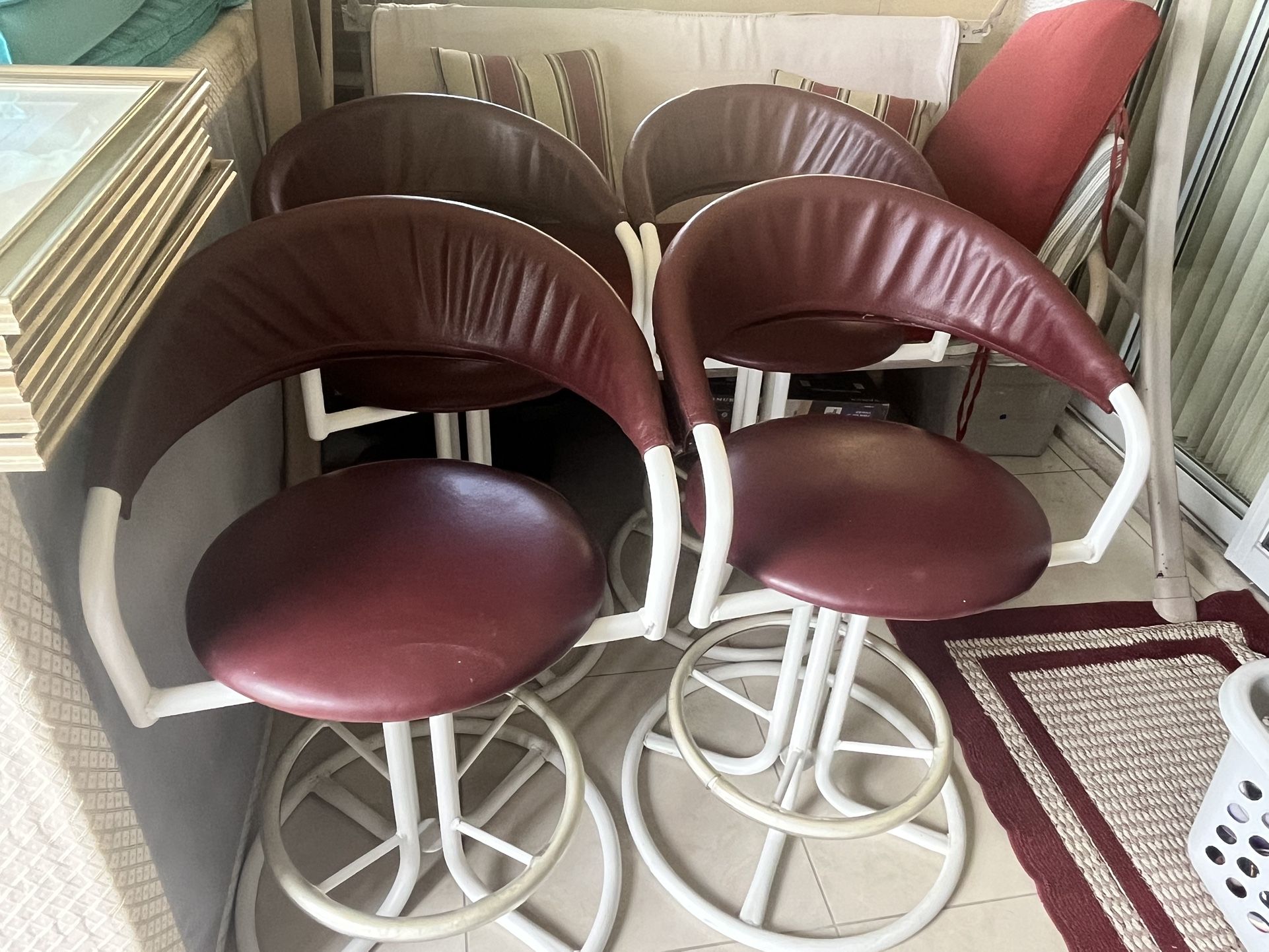 Burgundy Iron Spinning Chairs for Sale in Port St. Lucie, FL OfferUp
