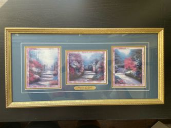 Thomas Kinkade "Gardens of Light" Framed Portfolio Edition w/ Certificate of Authenticity