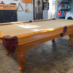 Pool Table 8ft ( Free Delivery & Set Up & New Color Felt Of Your Choice