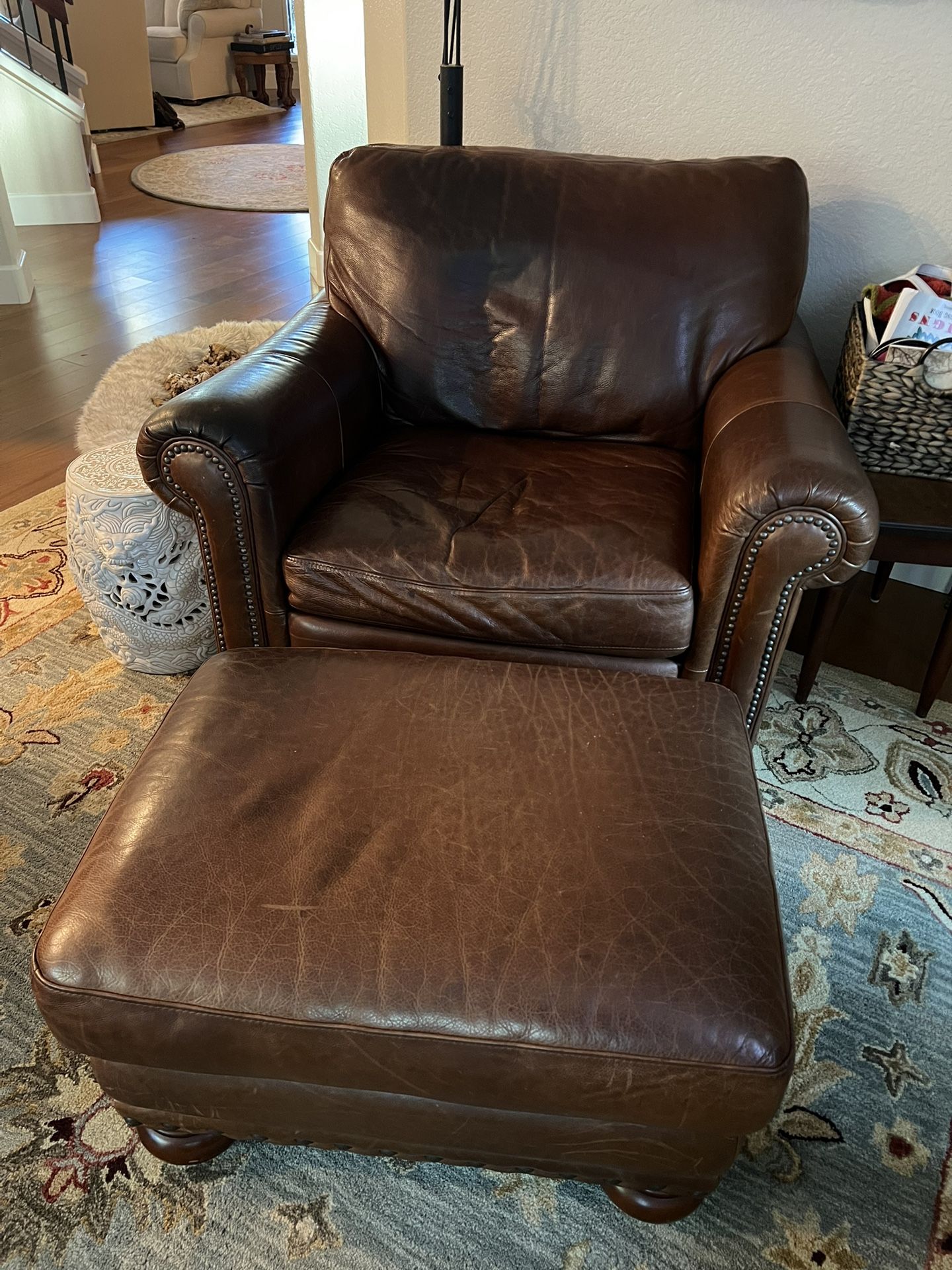 Italian Leather Chair 