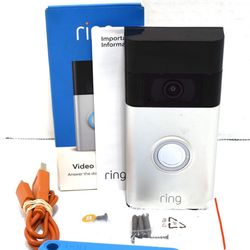 Brand New Ring Doorbell Camera 2nd Gen, Satin Nickel Finish 