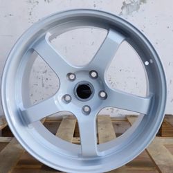Set of 18" Advan GT Racing White Style Wheels Rims 18x8.5 +35 5x120