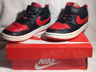 
Nike Boys Court Borough Low Kids Children Black Red Shoes Sneakers BQ5451-007 Size 12C
