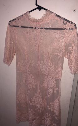 Pink lace dress