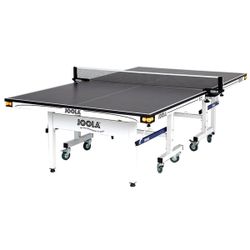 JOOLA Rally TL - Professional MDF Indoor Table Tennis Table W/ Quick Clamp Ping Pong Net & Post Set - 10 Minute Easy Assembly - Corner Ball..