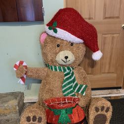 Christmas lighted teddy bear