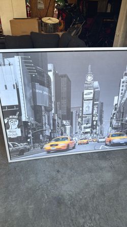 Large Framed New York City Times Square Print