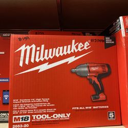 Milwaukee M18 Cordless 1/2” High Torque Impact Wrench W Friction Ring 