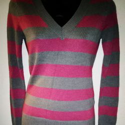 H&M Striped V-Neck Top Size XS