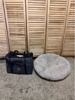 Pet Bed & Pet Carrier Bag